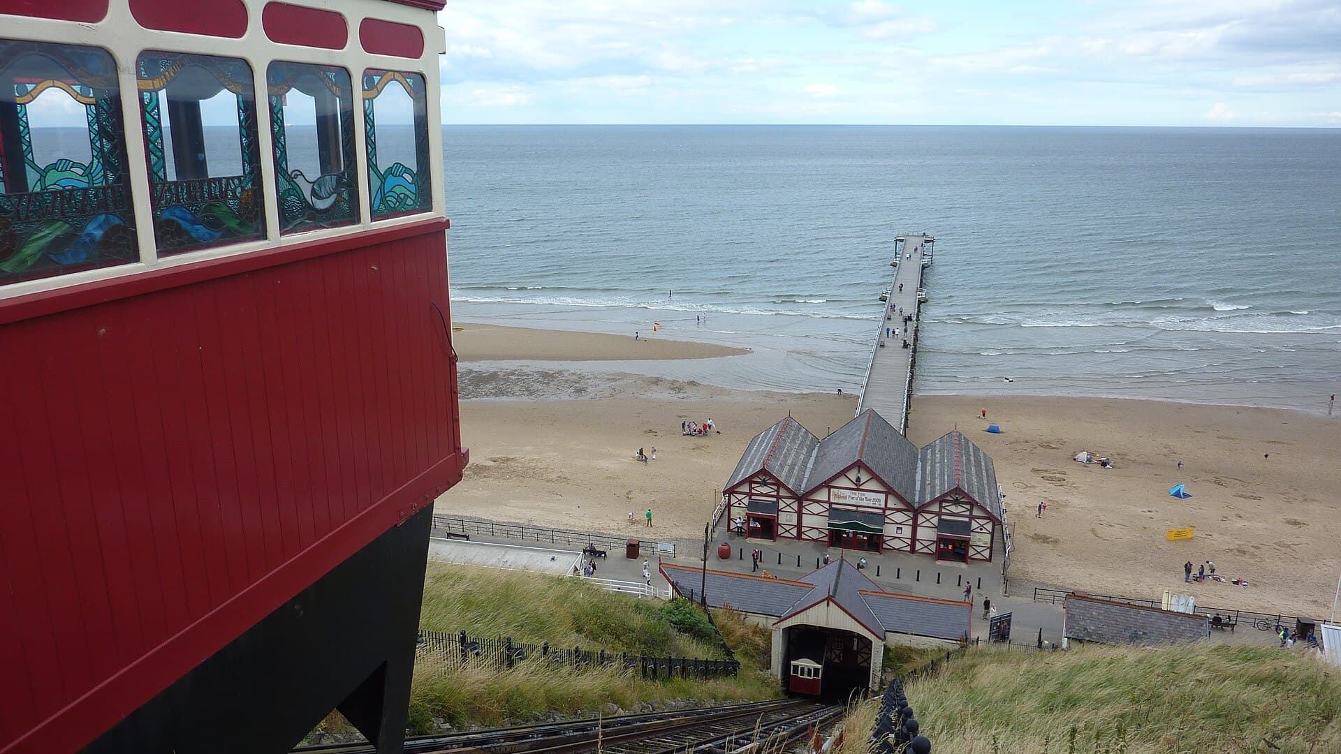 The cliff lift and pier, Saltburn-by-the-Sea
