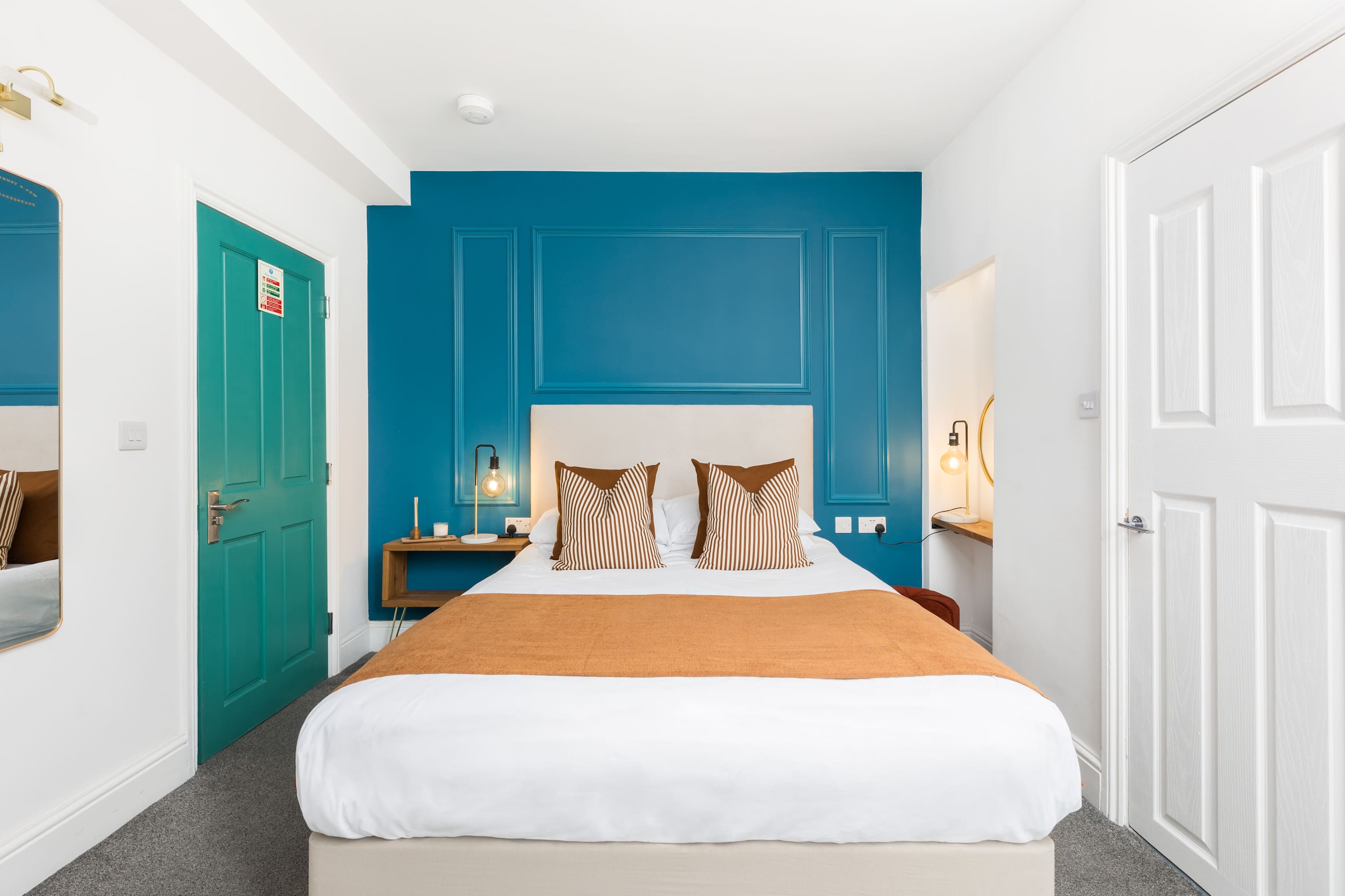A studio bedroom at The Adelphi, the aparthotel we manage